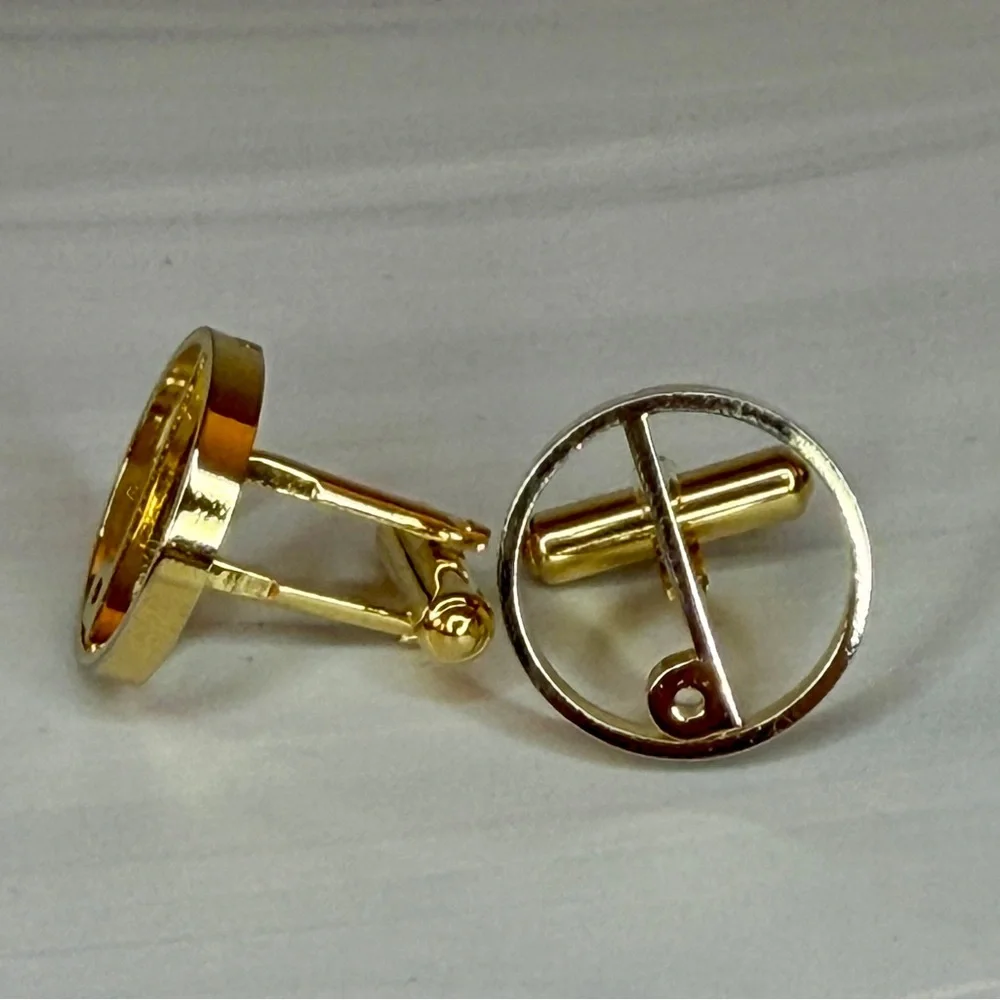 Alfred Dunhill Men’s Gold-Tone Cufflinks | Excellent Condition | Authentic